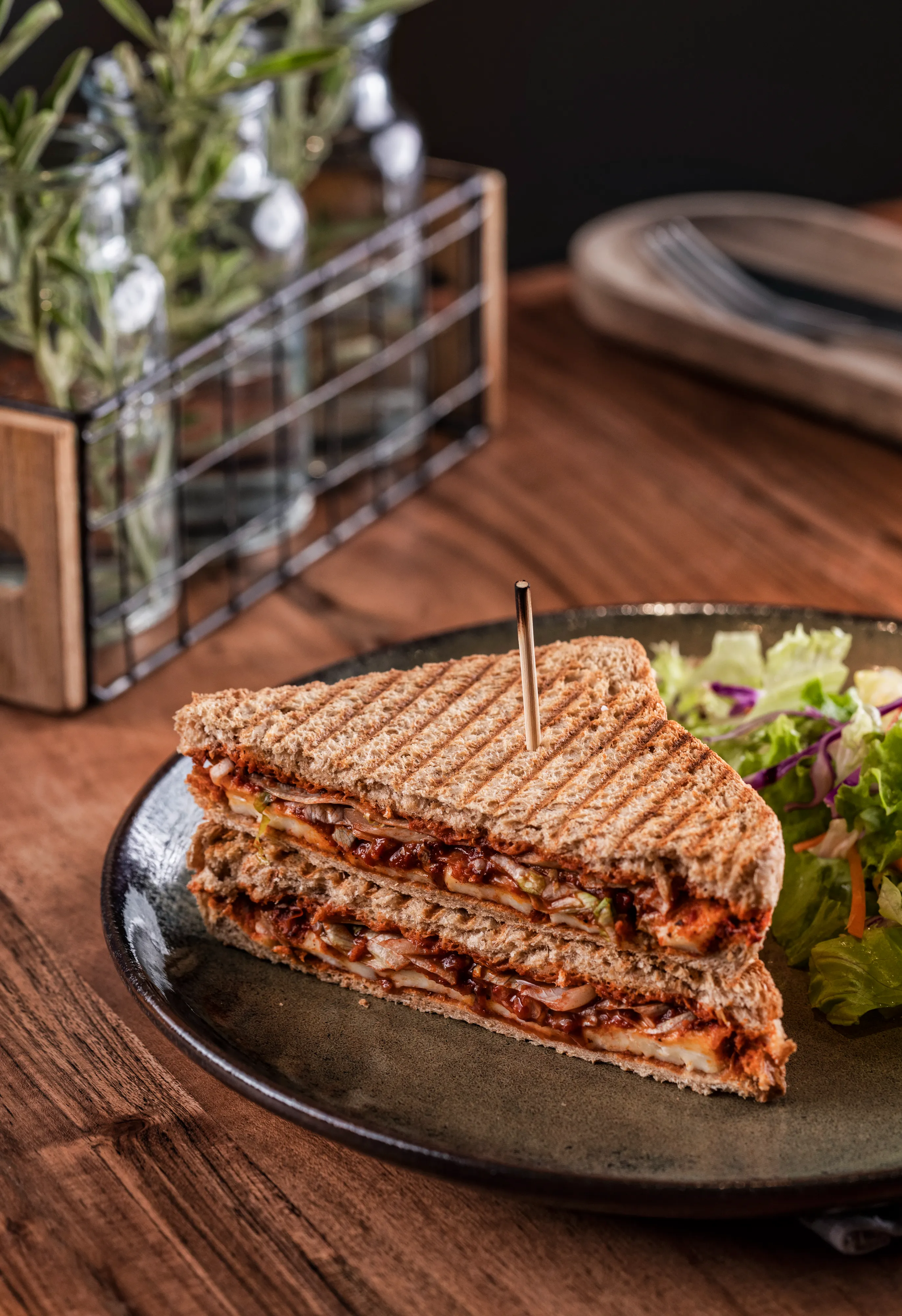 Grilled Halloumi Harissa Sandwich — final dish