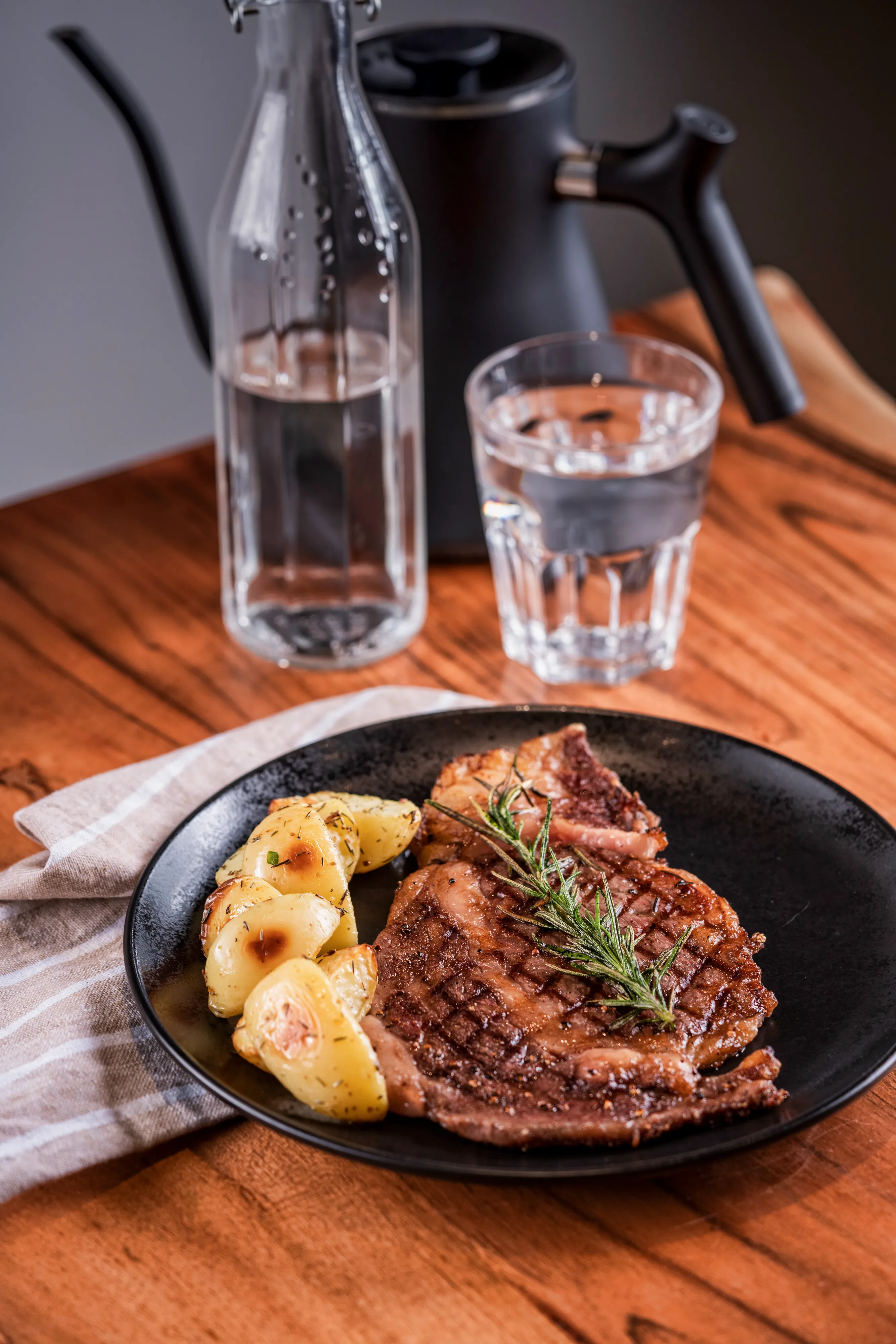 Herb-Grilled Beef Steak with Thyme Roasted Potatoes — final dish