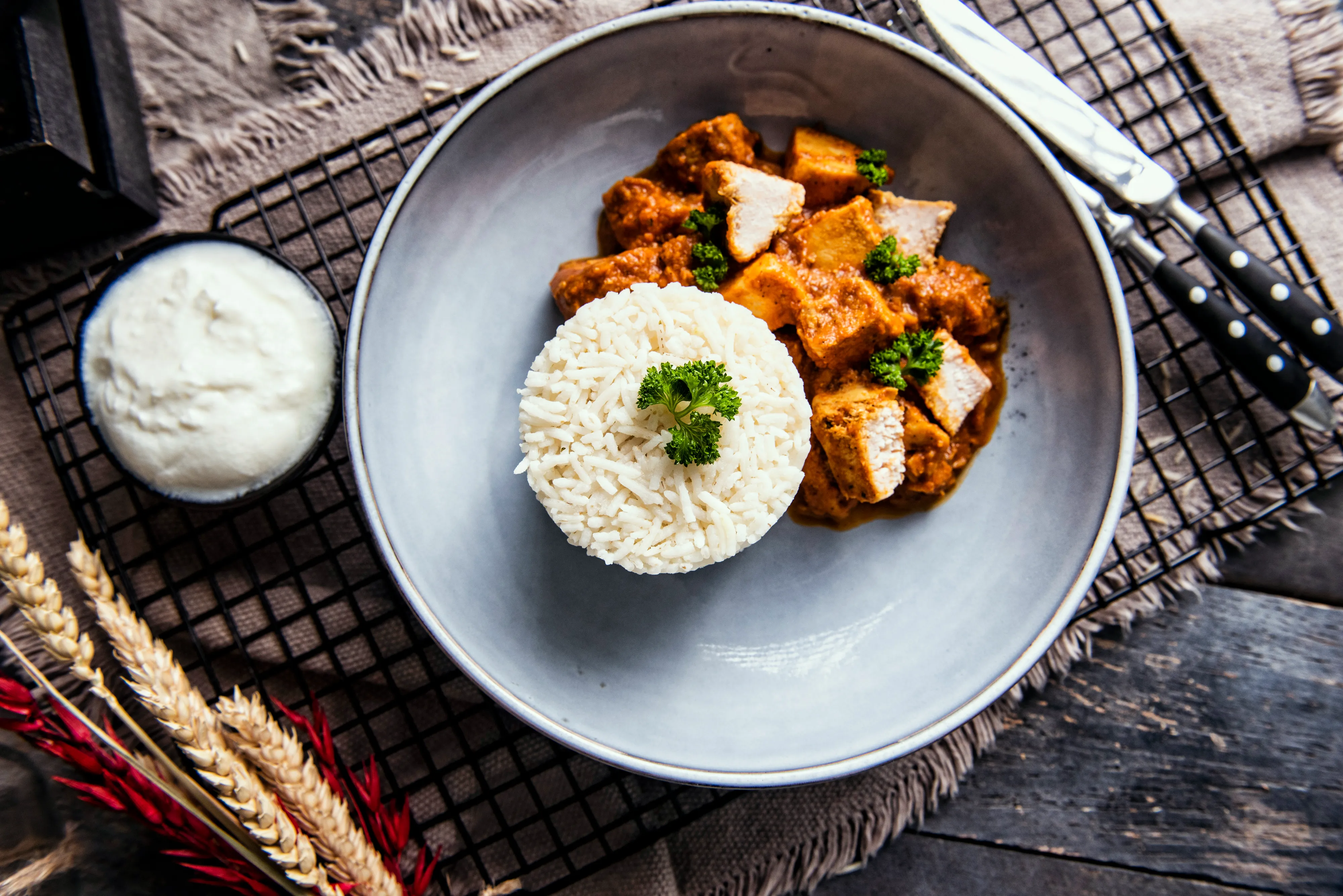 Home-Style Spiced Chicken Curry with Aromatic Rice