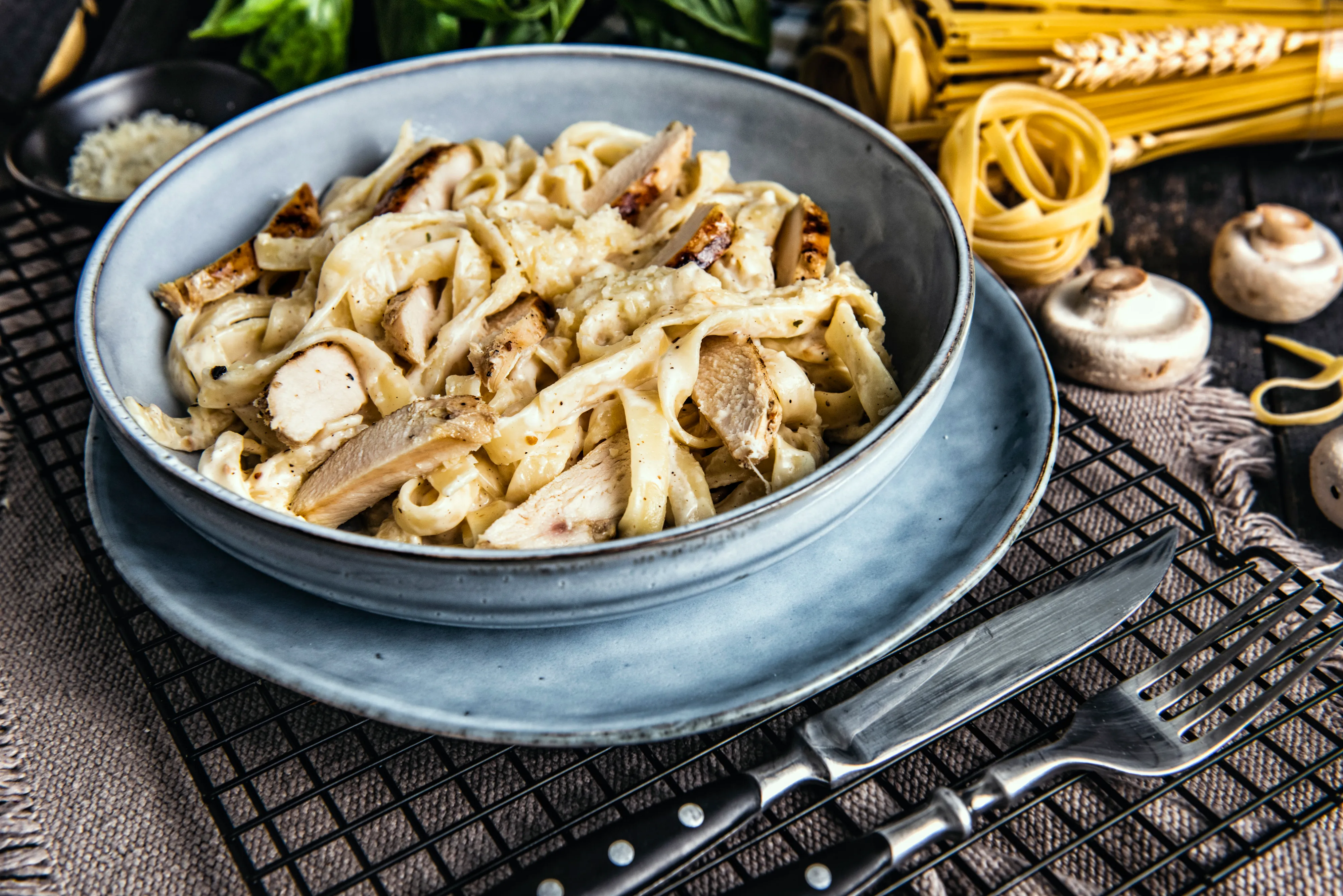 Light Italian Chicken Alfredo — final dish