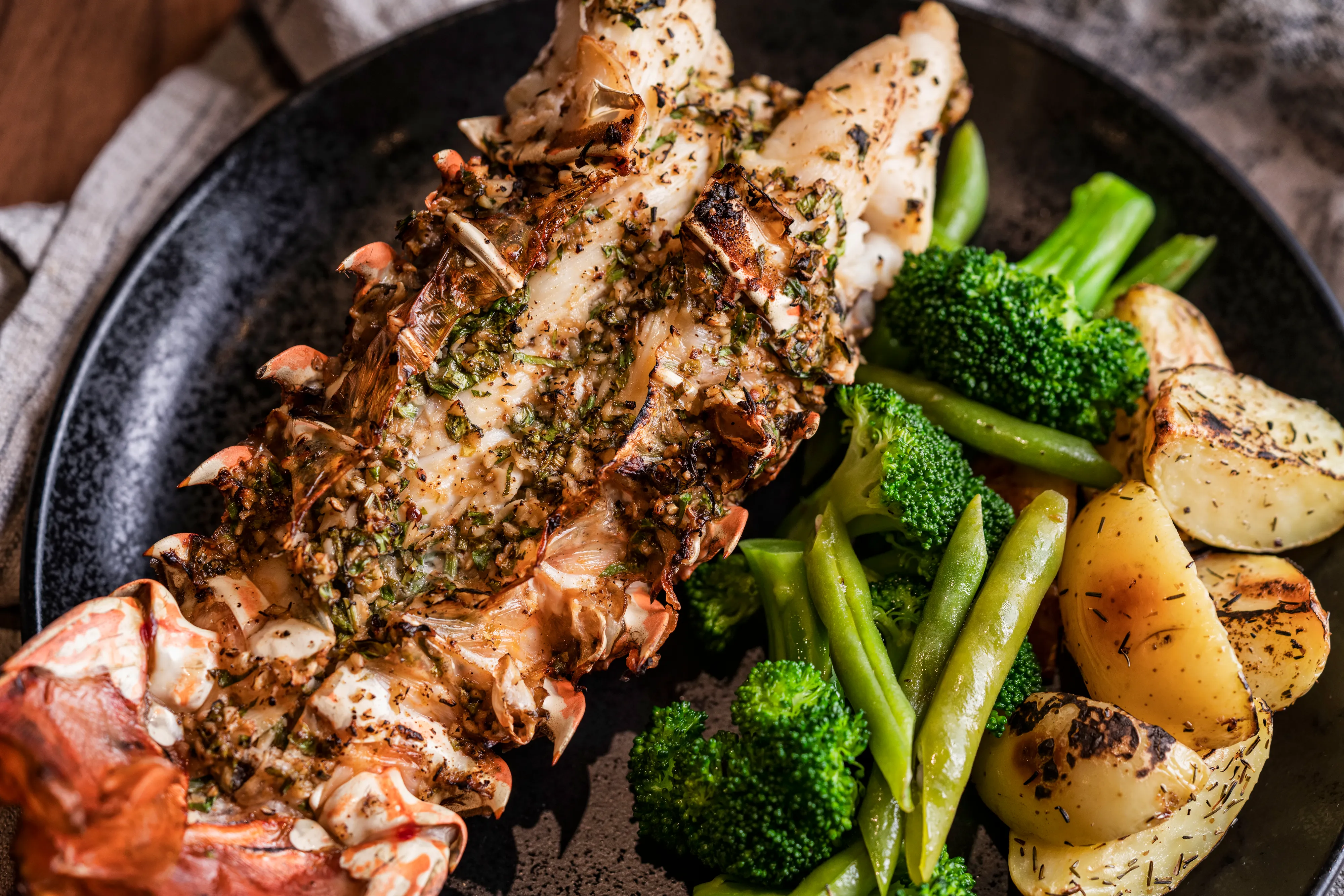 Lobster Bake with Garlic Lemon Butter Sauce