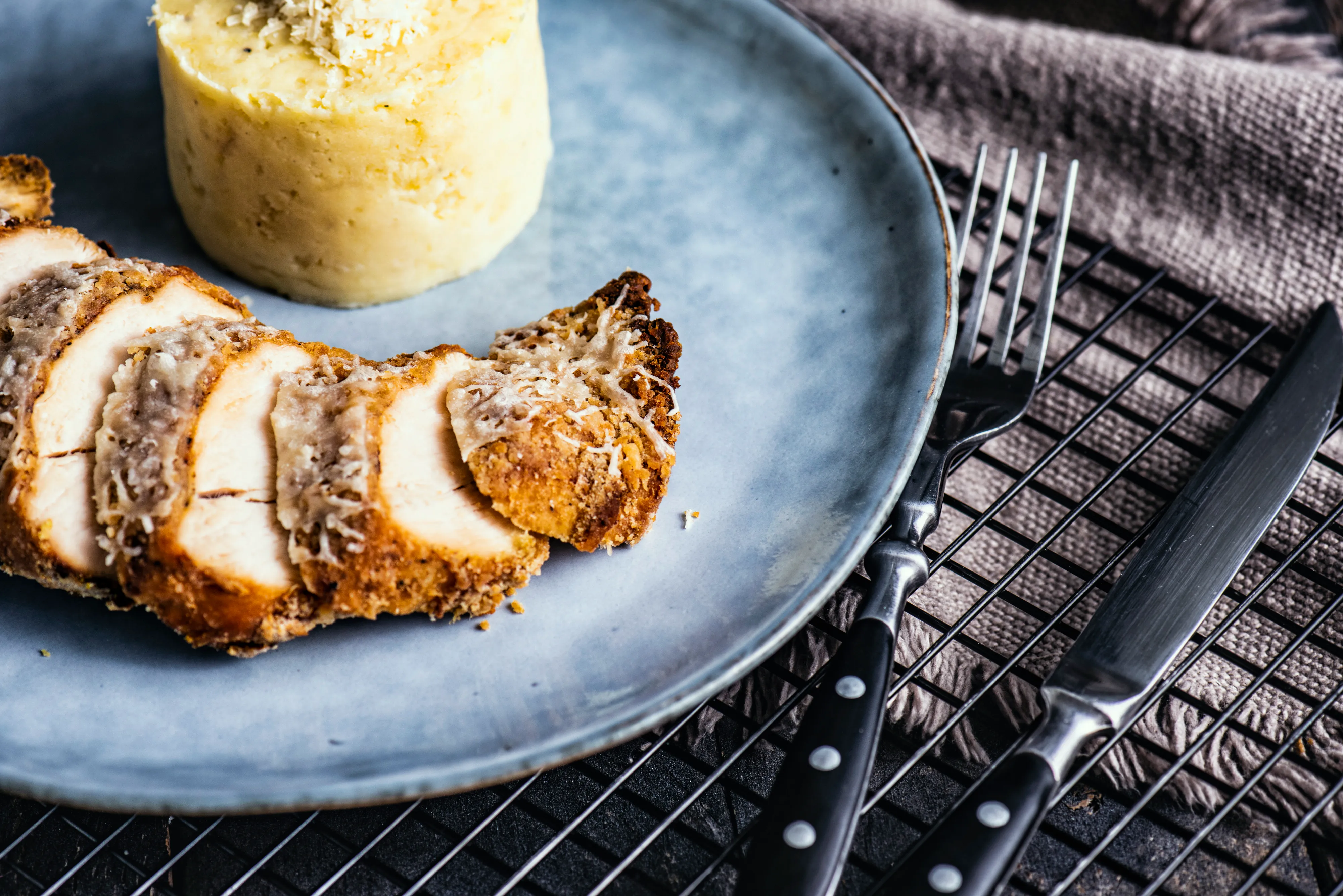 Parmesan Crusted Chicken with Creamy Mash — final dish