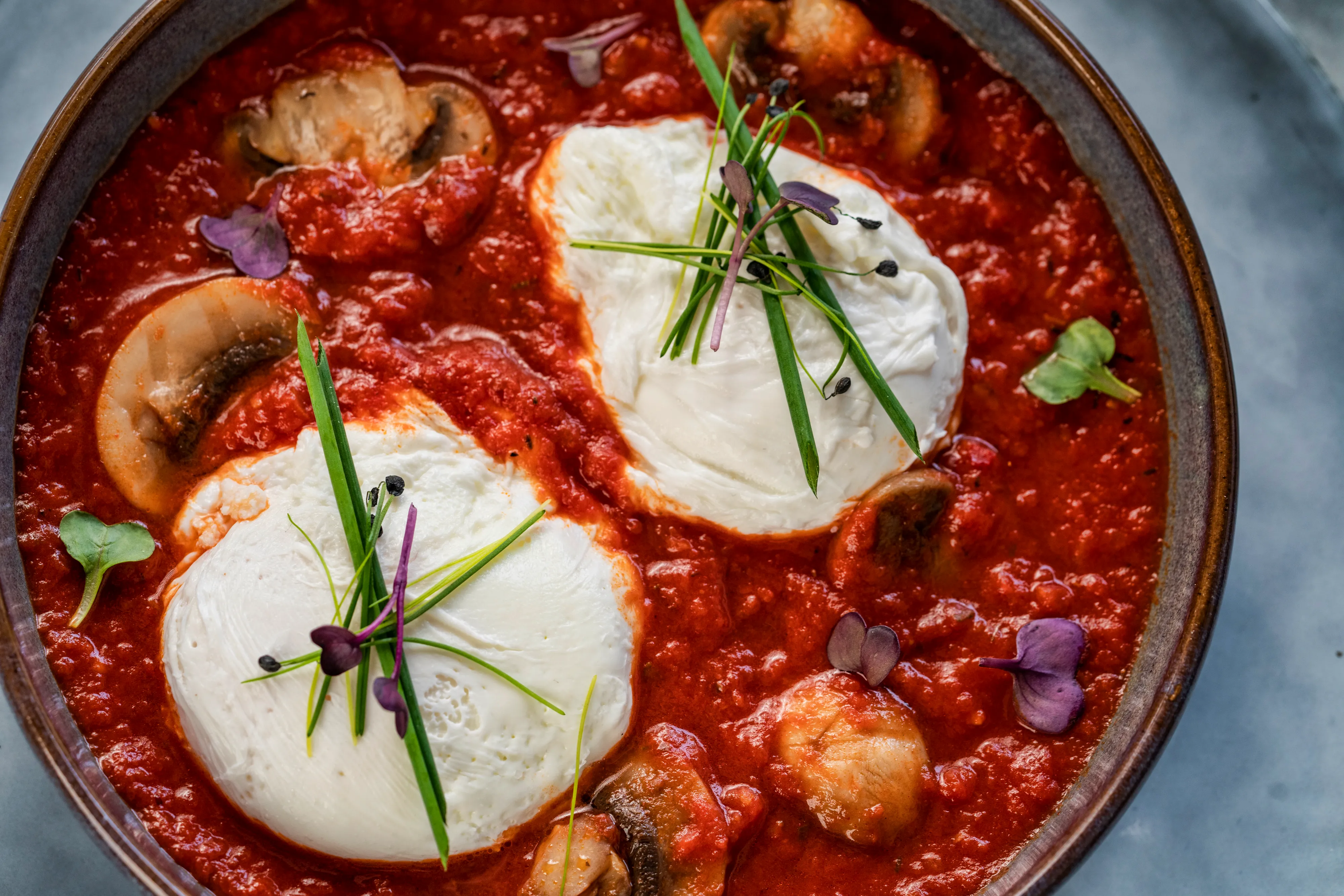 Spiced Tomato Shakshuka Poached Eggs — final dish