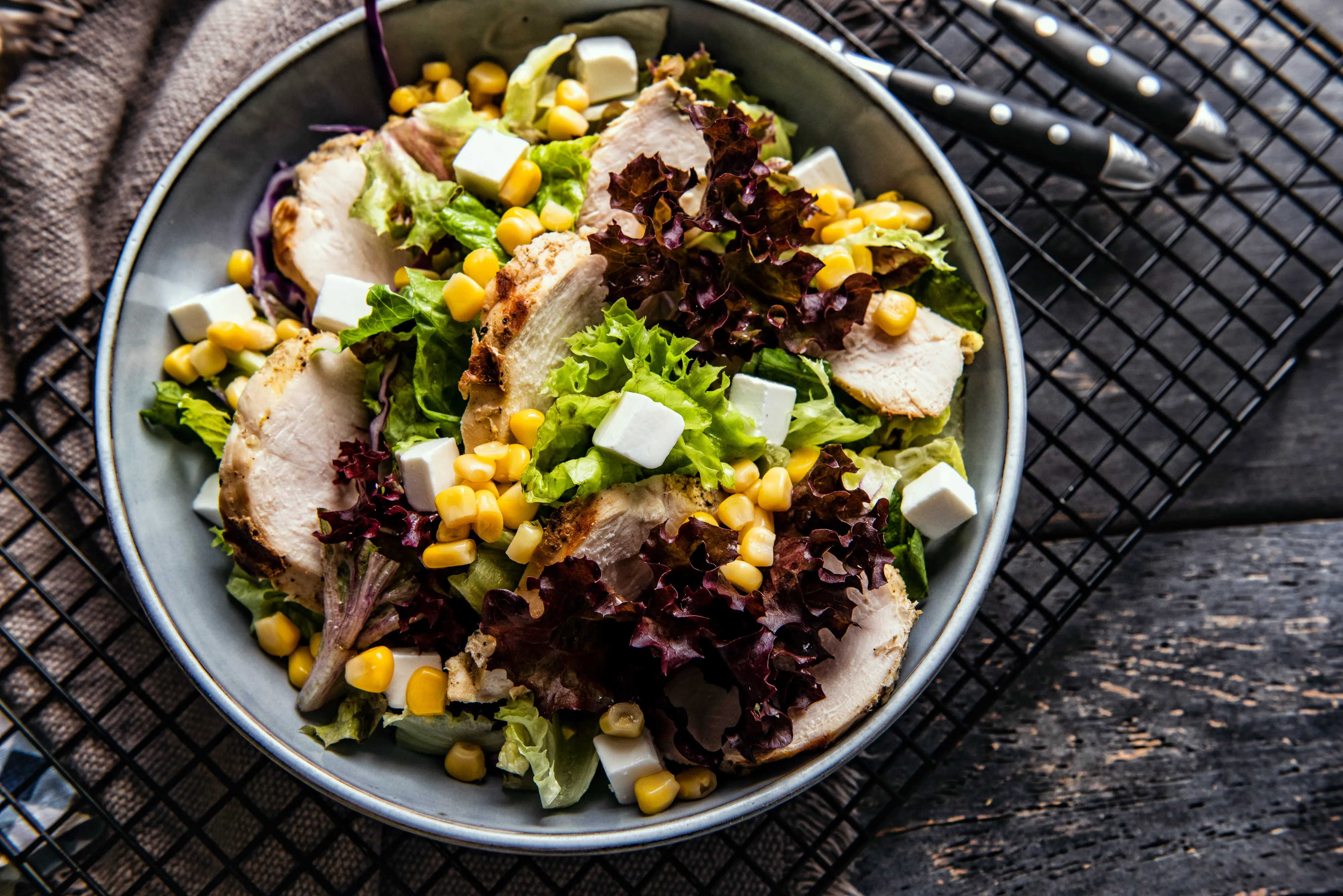 Chicken Sweetcorn Garden Salad
