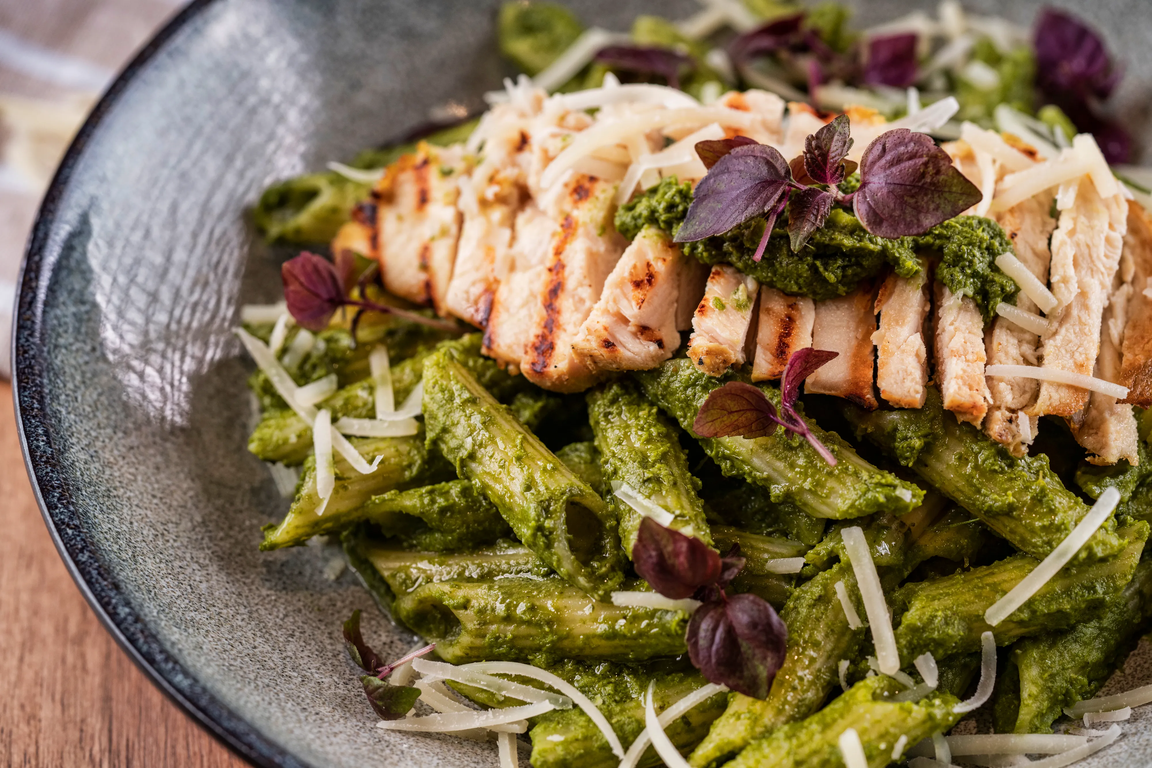 Homemade Pesto Chicken Penne